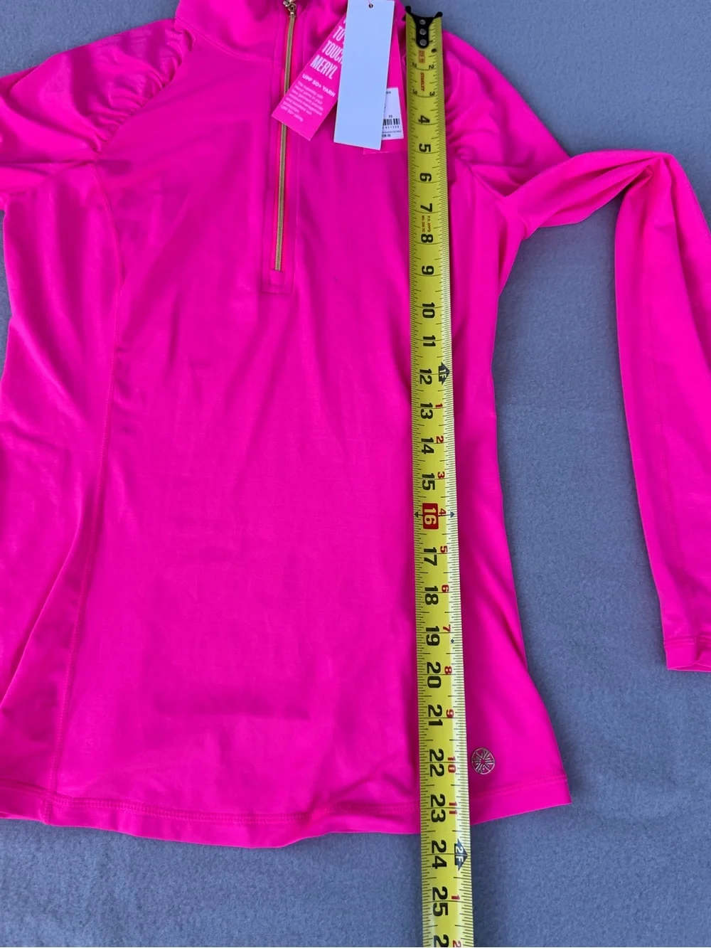 Lilly Pulitzer UPF 50+ Luxletic Justine XS Pink Grenadine Half Zip Pullover NWT